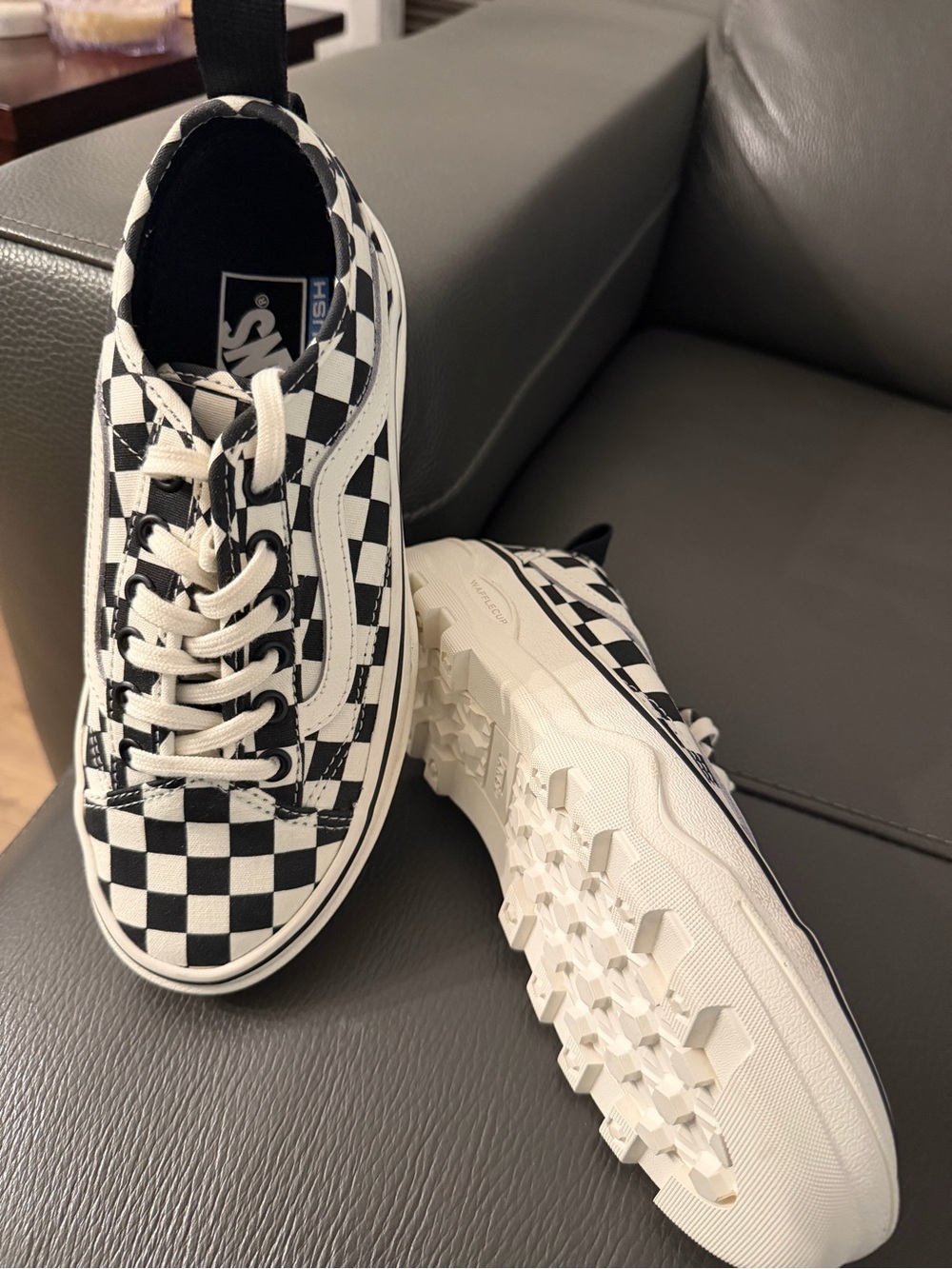 Vans Checkerboard Old Skool Sneakers - Black & White